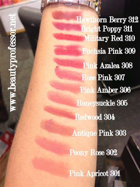 Burberry lipstick swatches